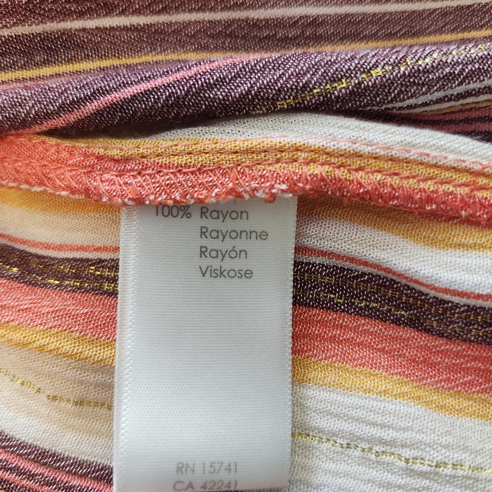 P.J. Salvage Size L/XL Multicolor Striped Cardigan - Picture 7 of 7